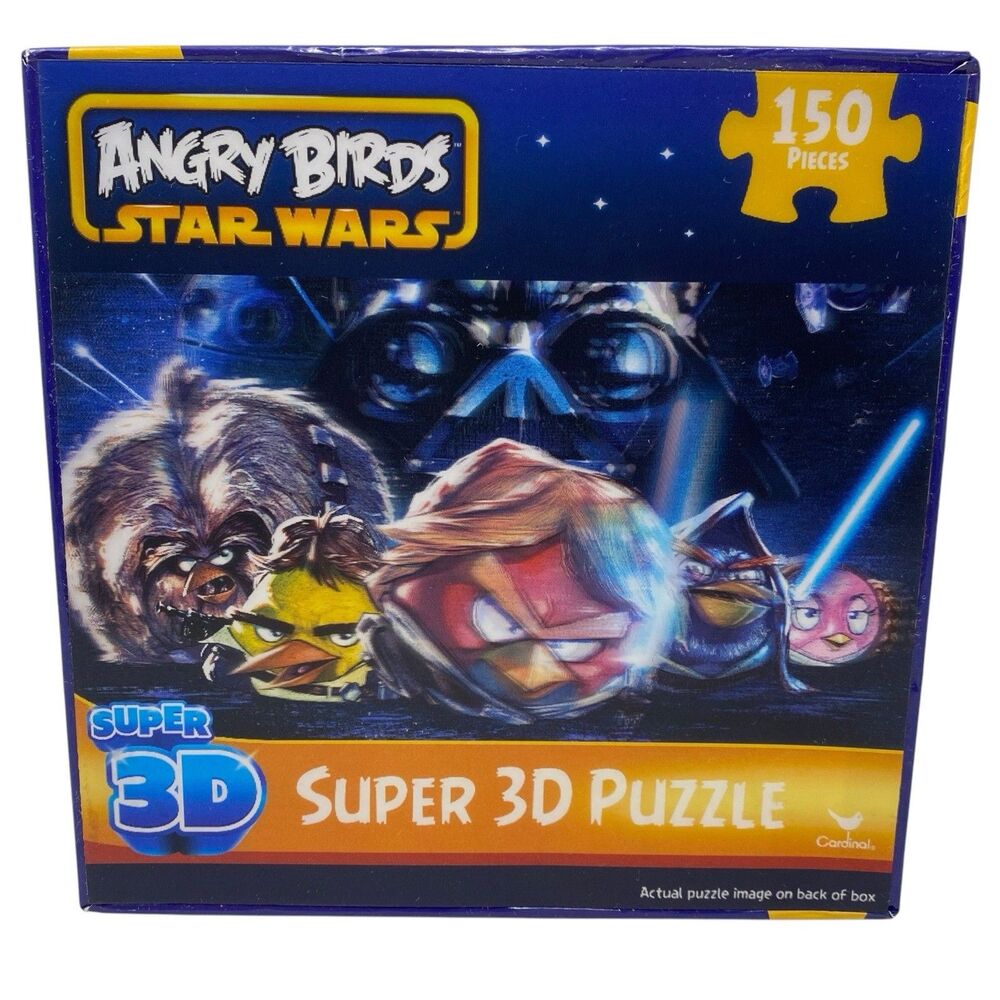 Angry Birds Star Wars Jigsaw Puzzle Super 3D 150 Piece Cardinal Darth Vader New